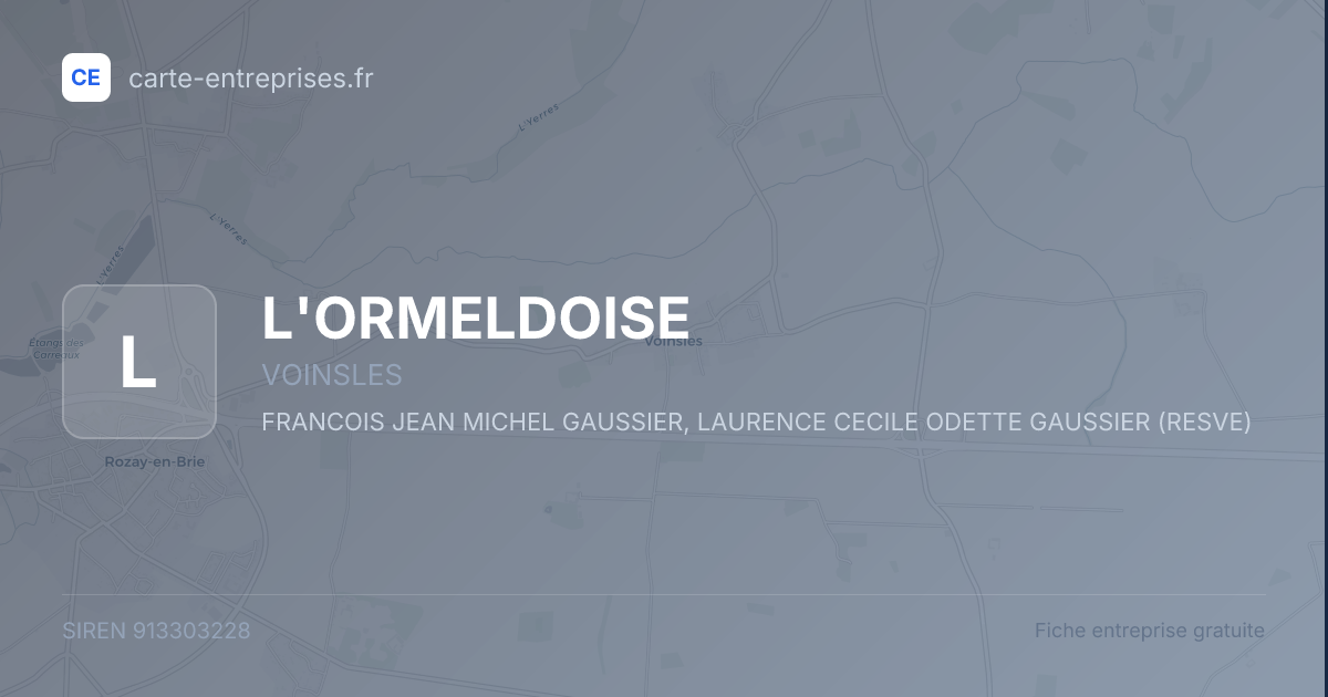 L'ORMELDOISE — 913303228 — fiche entreprise