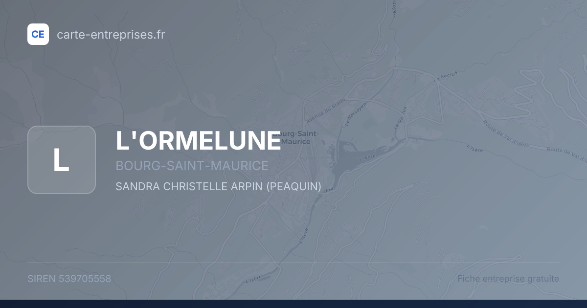 L'ORMELUNE — 539705558 — fiche entreprise
