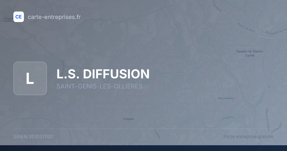 L.S. DIFFUSION — 351037007 — fiche entreprise