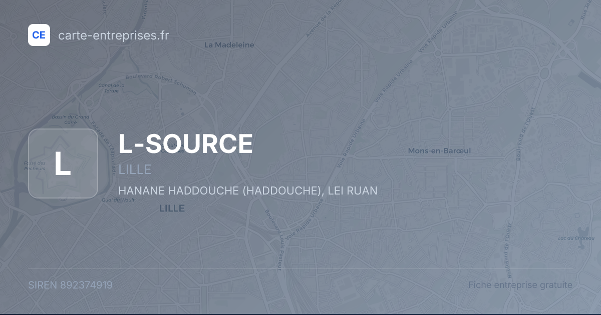 L-SOURCE — 892374919 — fiche entreprise