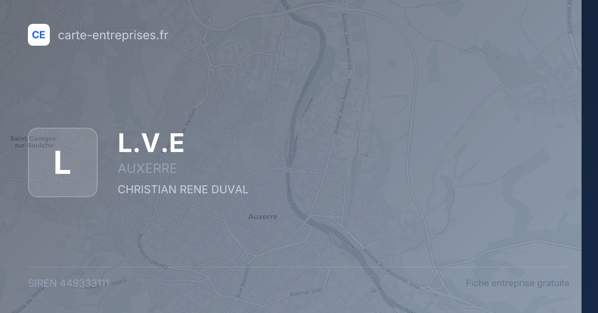 L.V.E — 449333111 — fiche entreprise