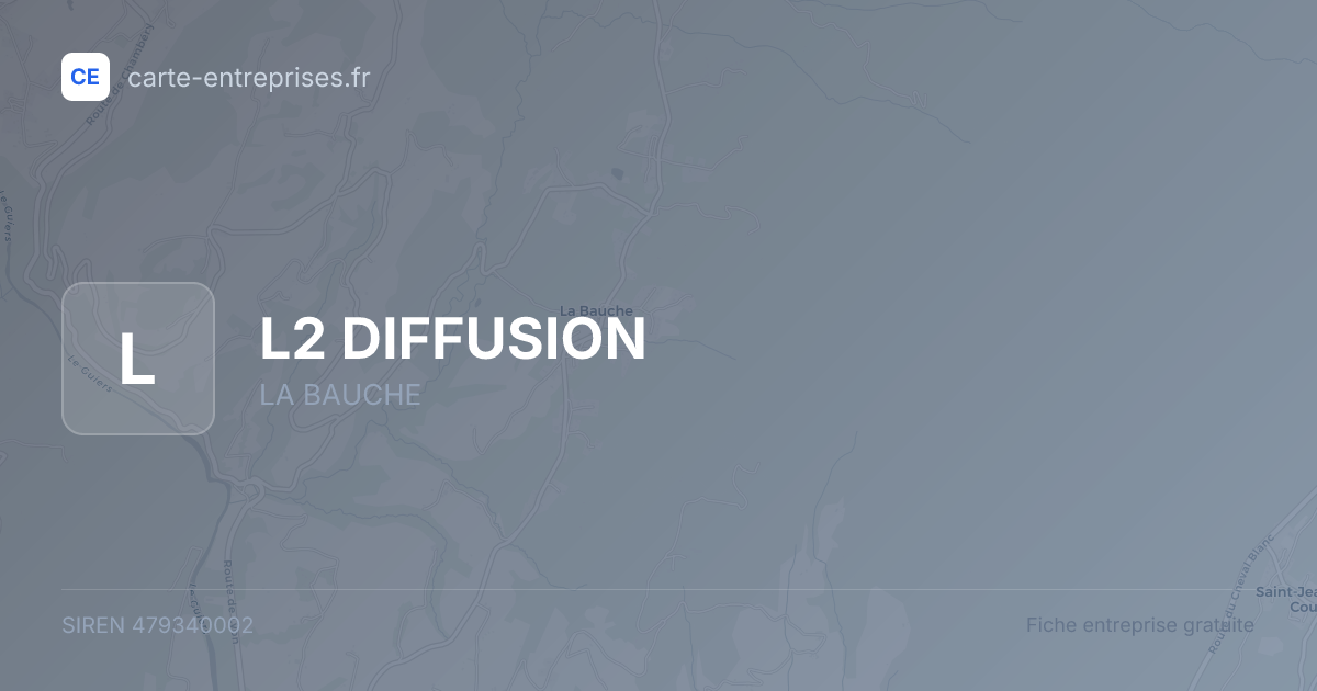 L2 DIFFUSION — 479340002 — fiche entreprise