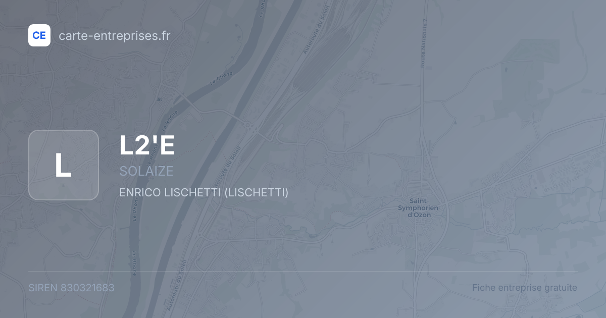 L2'E — 830321683 — fiche entreprise