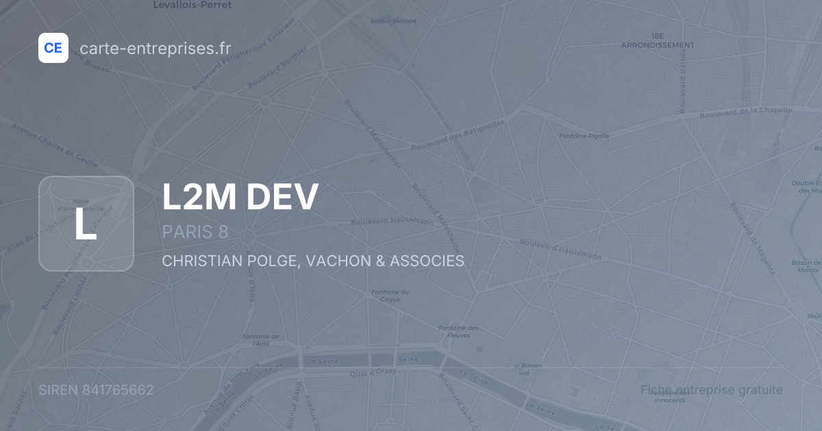 L2M DEV — 841765662 — fiche entreprise
