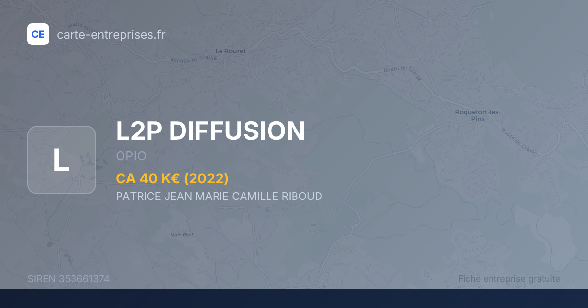 L2P DIFFUSION — 353661374 — fiche entreprise