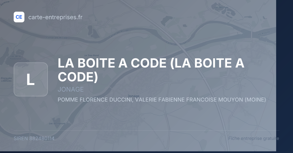 LA BOITE A CODE — 882480114 — fiche entreprise
