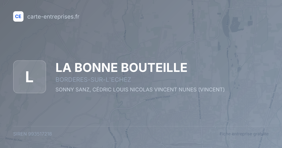 LA BONNE BOUTEILLE — 993517218 — fiche entreprise