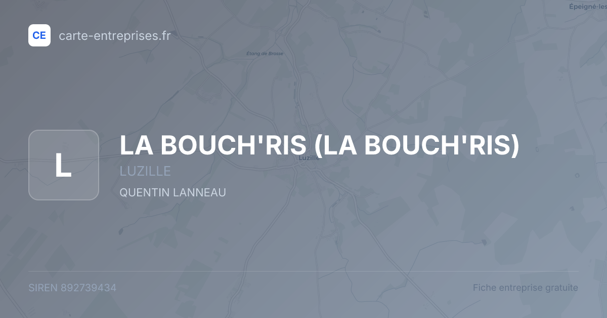 LA BOUCH'RIS — 892739434 — fiche entreprise