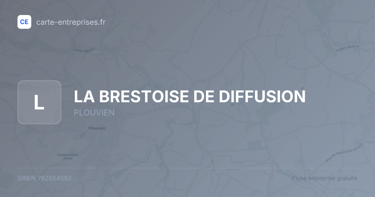 LA BRESTOISE DE DIFFUSION — 792654592 — fiche entreprise