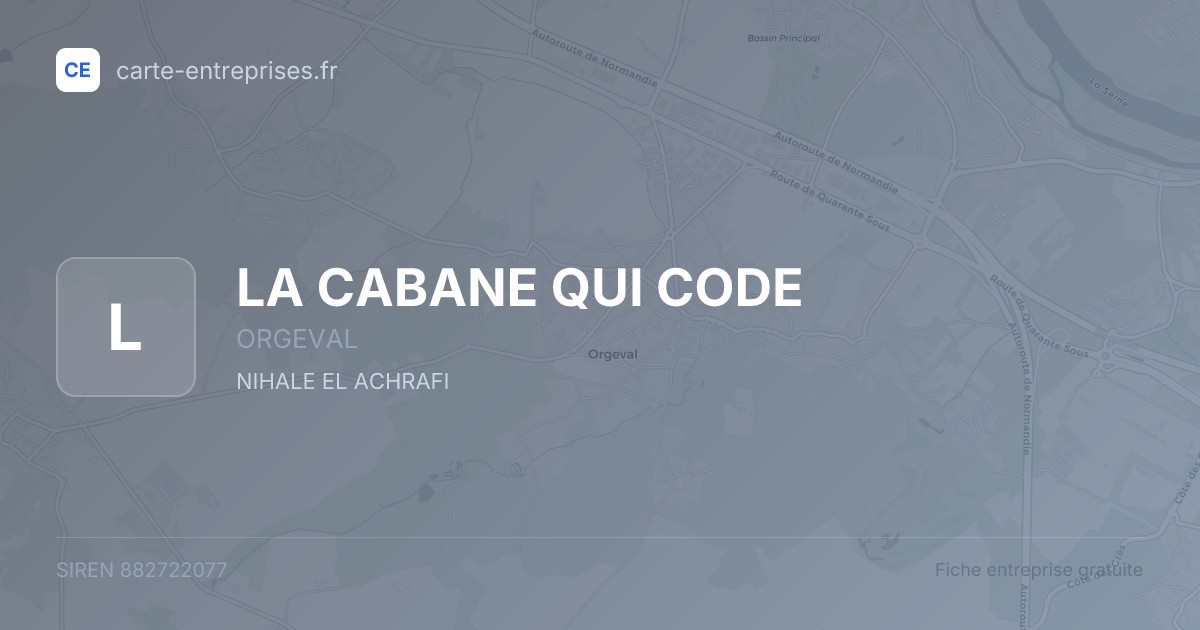LA CABANE QUI CODE — 882722077 — fiche entreprise