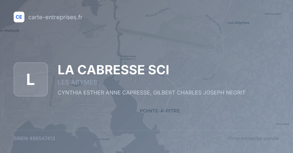 LA CABRESSE SCI — 498547413 — fiche entreprise