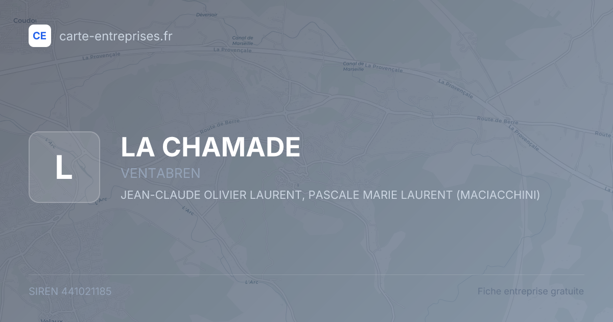 LA CHAMADE — 441021185 — fiche entreprise