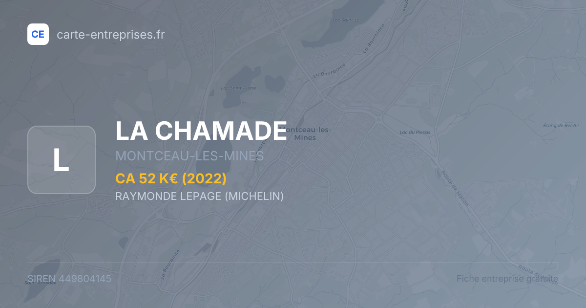 LA CHAMADE — 449804145 — fiche entreprise