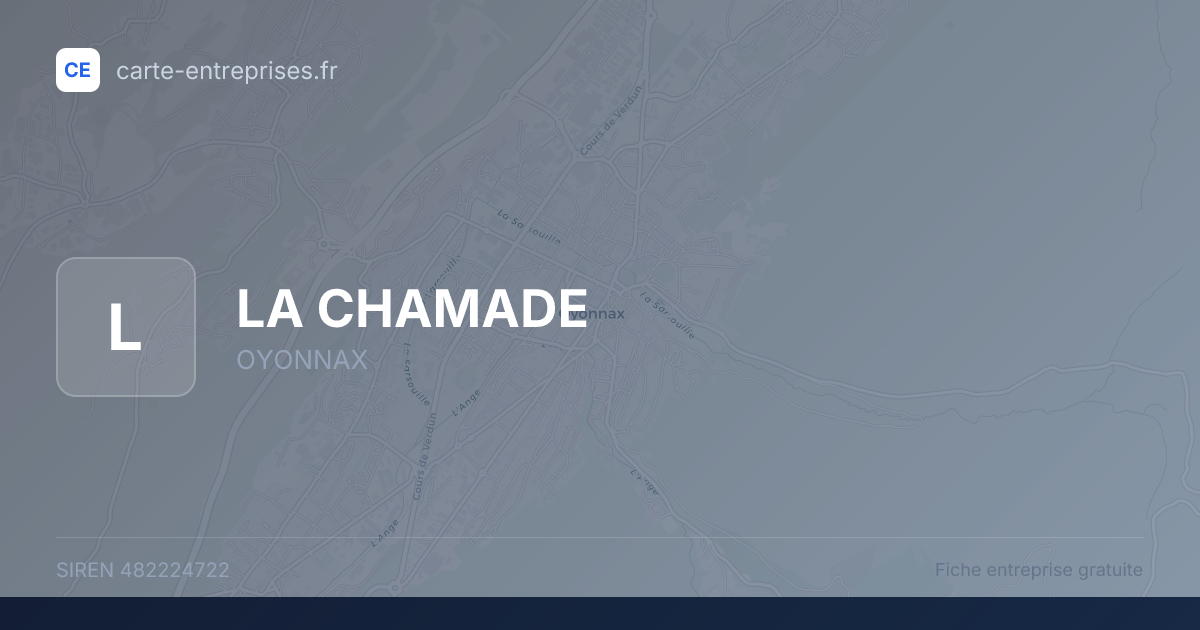 LA CHAMADE — 482224722 — fiche entreprise