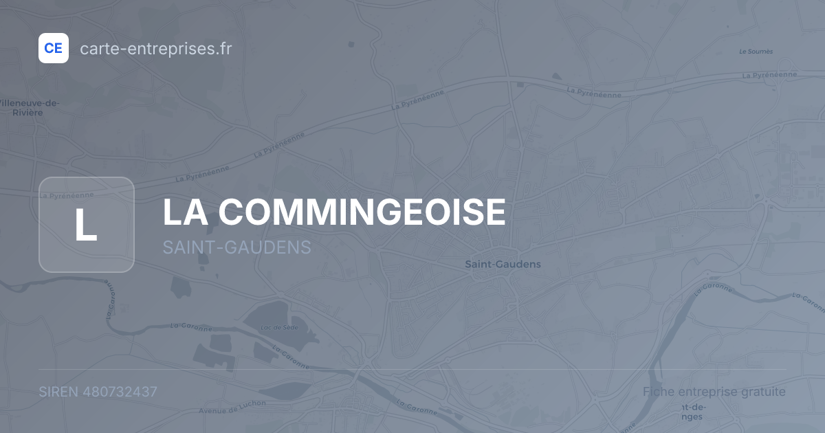 LA COMMINGEOISE — 480732437 — fiche entreprise