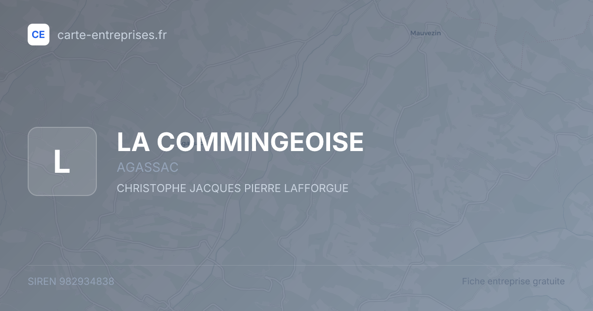 LA COMMINGEOISE — 982934838 — fiche entreprise
