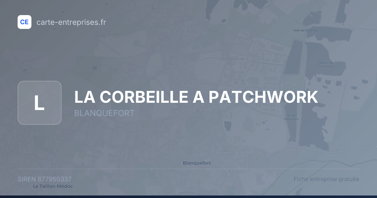 LA CORBEILLE A PATCHWORK — 877950337 — fiche entreprise