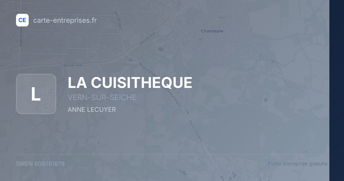 LA CUISITHEQUE — 809261878 — fiche entreprise