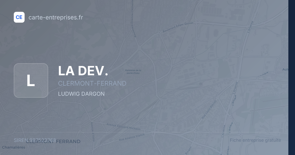 LA DEV. — 987523768 — fiche entreprise