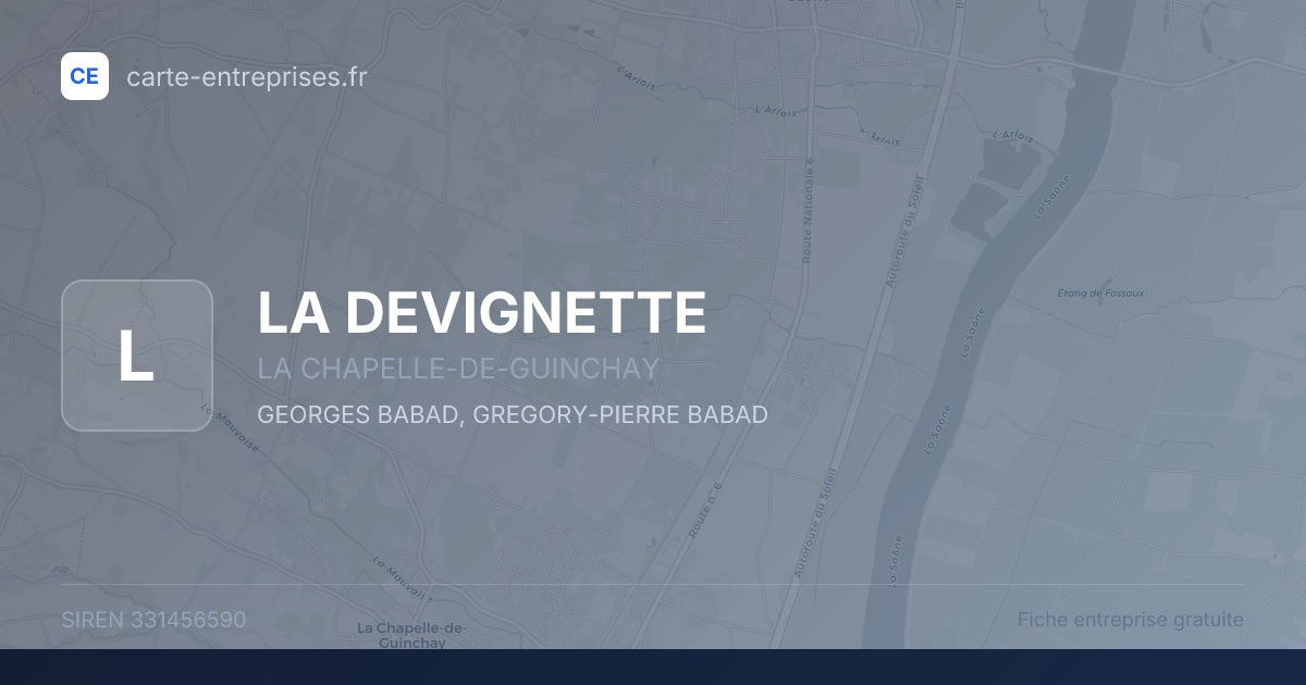 LA DEVIGNETTE — 331456590 — fiche entreprise