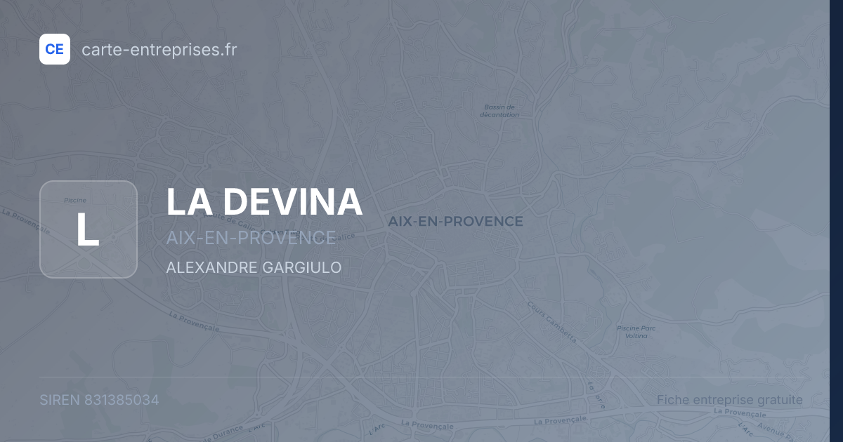 LA DEVINA — 831385034 — fiche entreprise