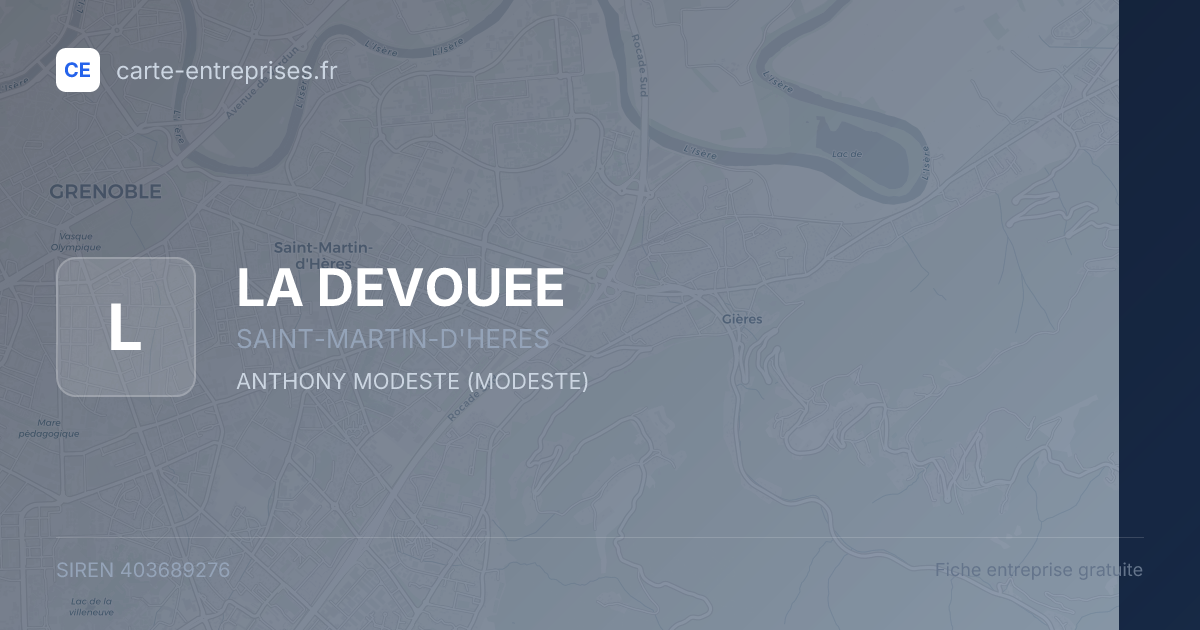 LA DEVOUEE — 403689276 — fiche entreprise