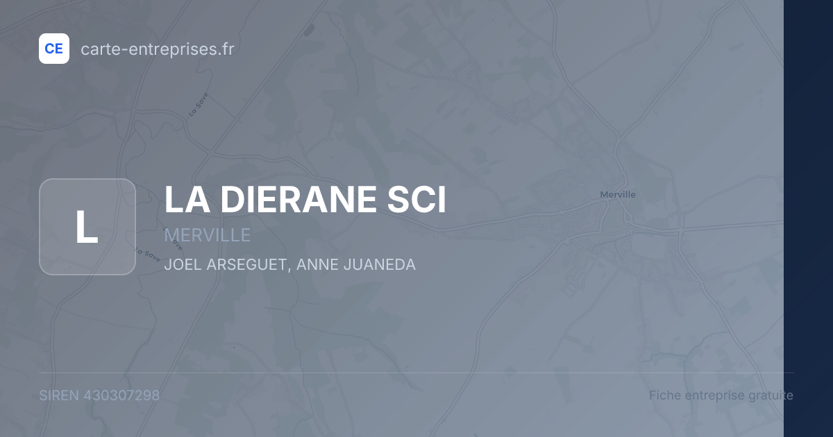 LA DIERANE SCI — 430307298 — fiche entreprise