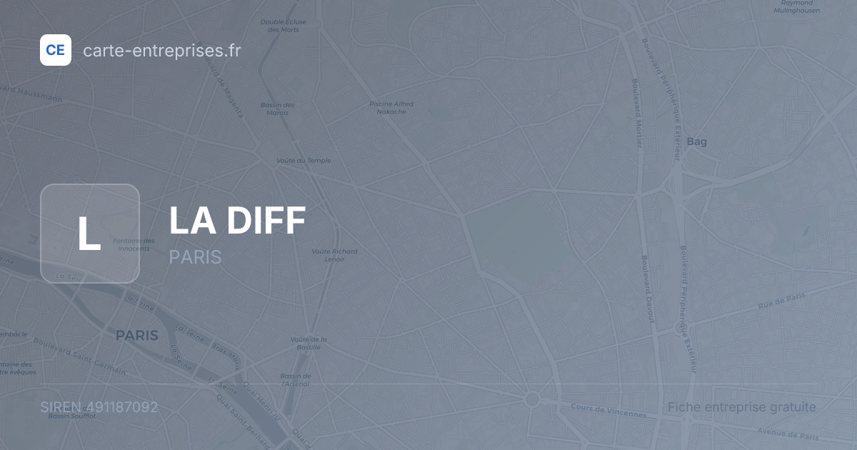 LA DIFF — 491187092 — fiche entreprise