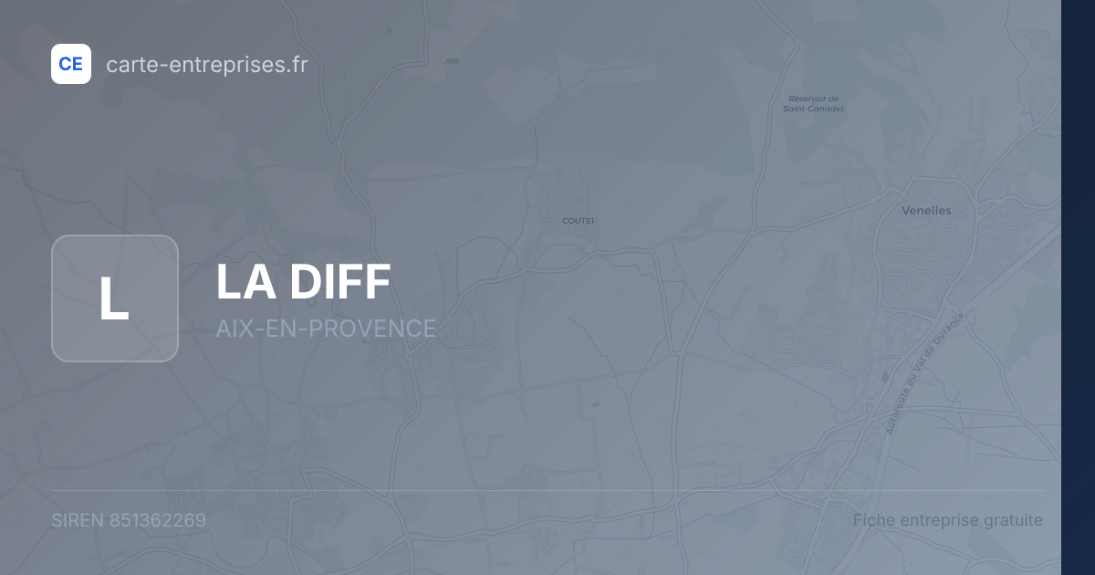LA DIFF — 851362269 — fiche entreprise