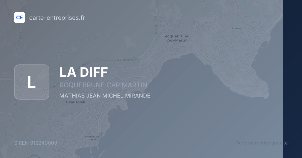 LA DIFF — 912240009 — fiche entreprise