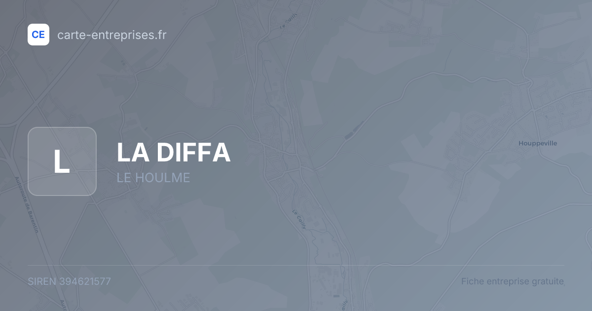 LA DIFFA — 394621577 — fiche entreprise