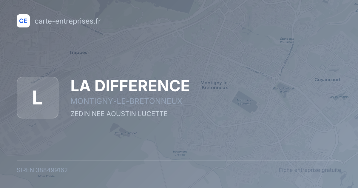 LA DIFFERENCE — 388499162 — fiche entreprise