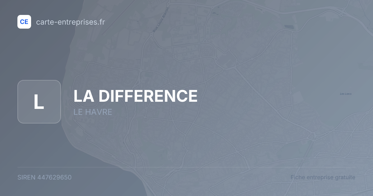 LA DIFFERENCE — 447629650 — fiche entreprise