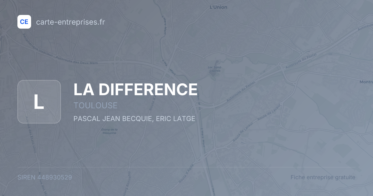 LA DIFFERENCE — 448930529 — fiche entreprise