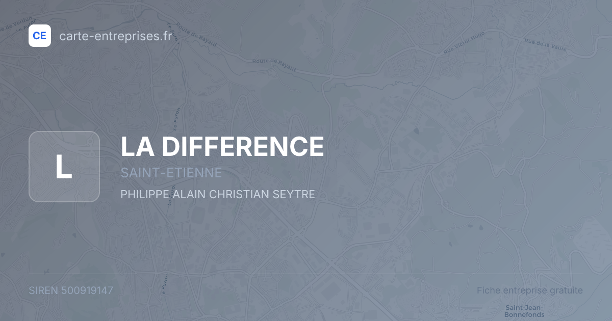 LA DIFFERENCE — 500919147 — fiche entreprise