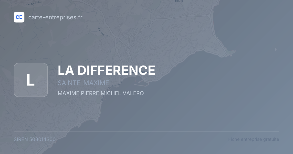 LA DIFFERENCE — 503014300 — fiche entreprise