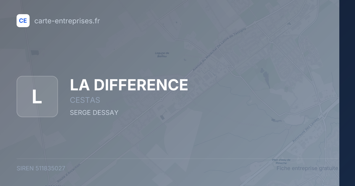LA DIFFERENCE — 511835027 — fiche entreprise