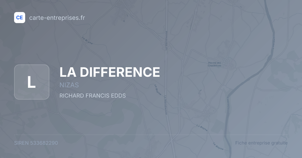 LA DIFFERENCE — 533682290 — fiche entreprise