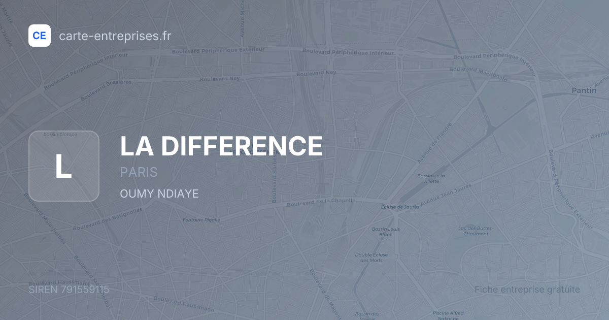 LA DIFFERENCE — 791559115 — fiche entreprise