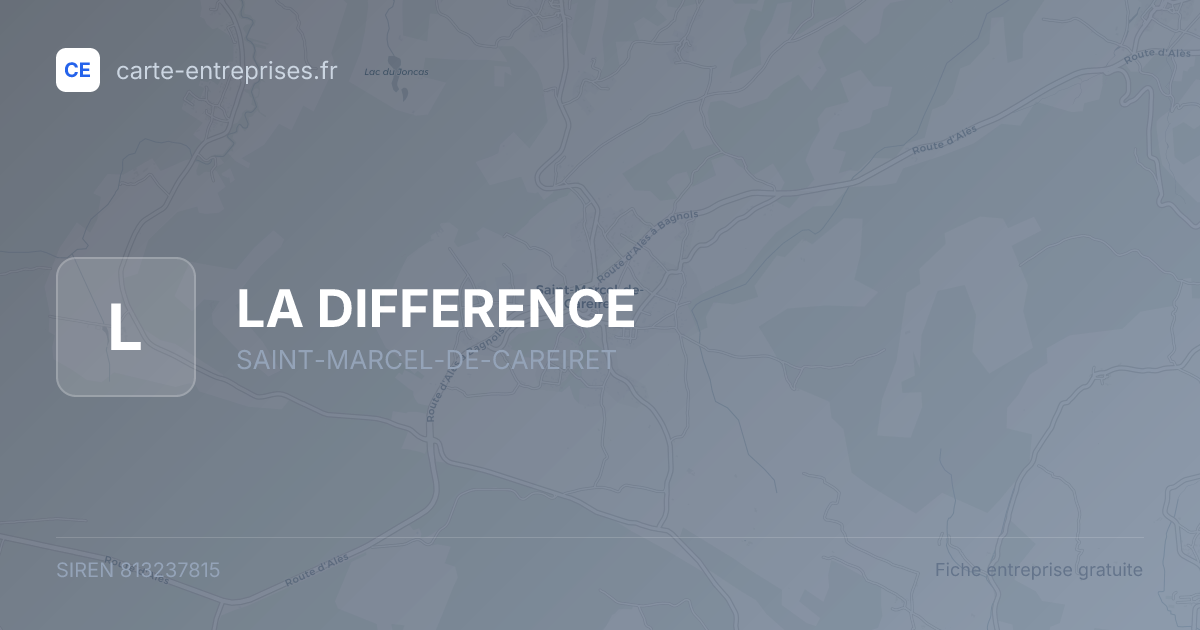 LA DIFFERENCE — 813237815 — fiche entreprise