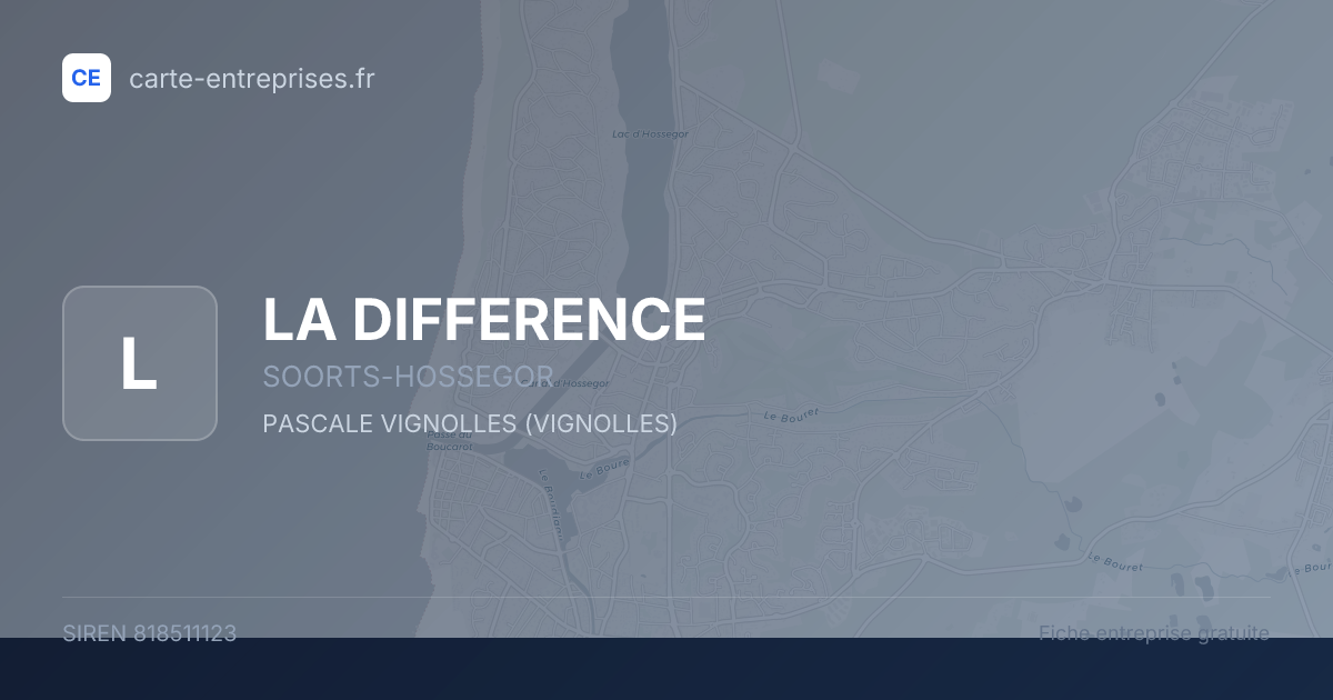 LA DIFFERENCE — 818511123 — fiche entreprise