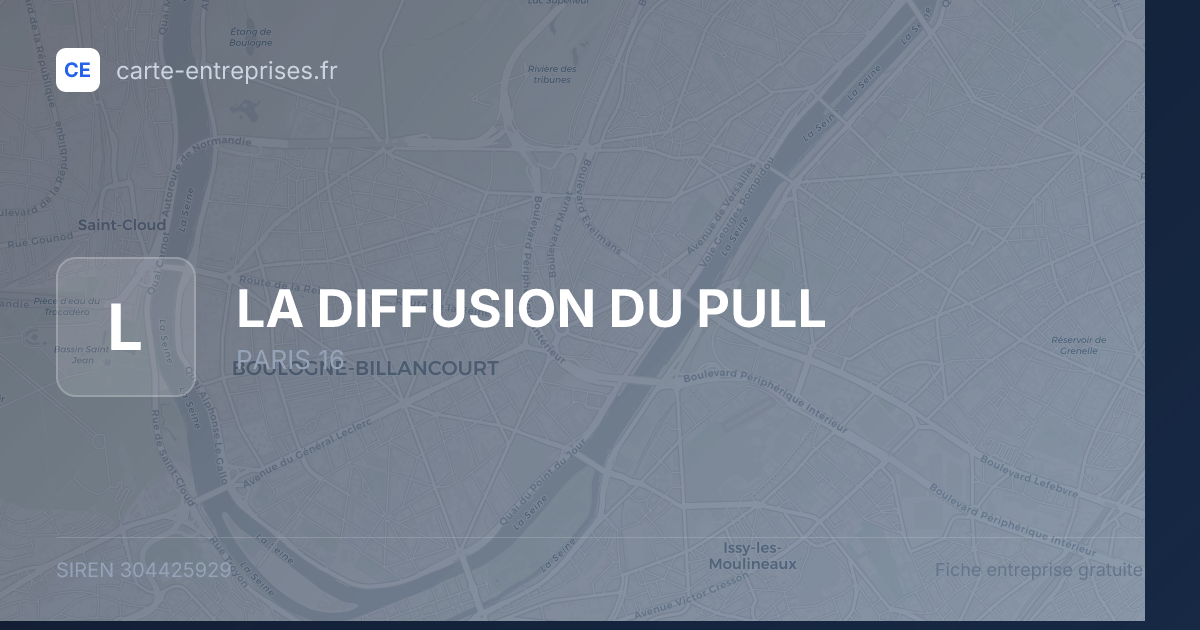 LA DIFFUSION DU PULL — 304425929 — fiche entreprise
