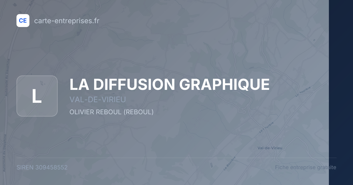 LA DIFFUSION GRAPHIQUE — 309458552 — fiche entreprise