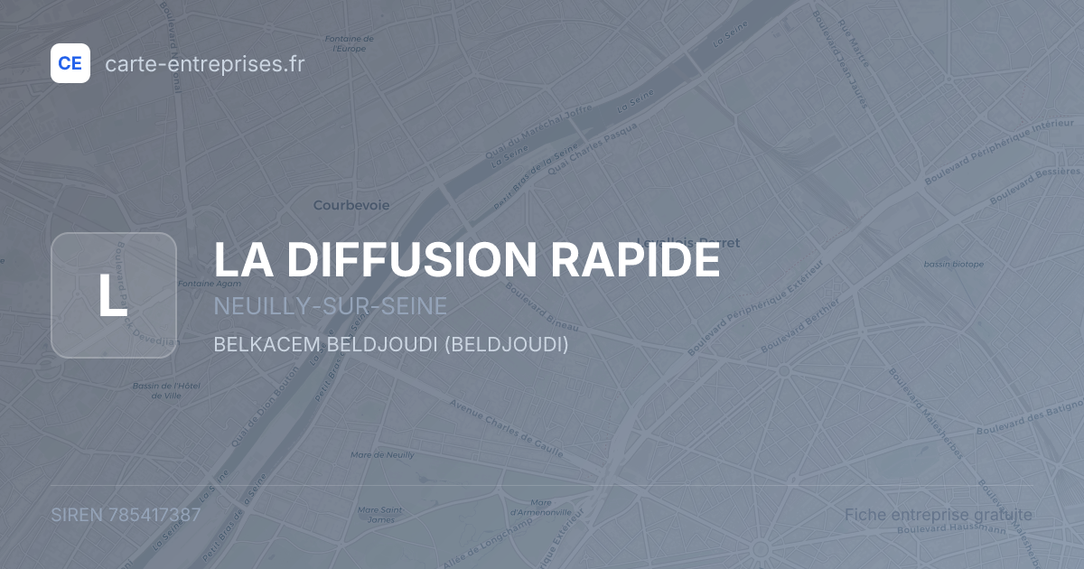 LA DIFFUSION RAPIDE — 785417387 — fiche entreprise