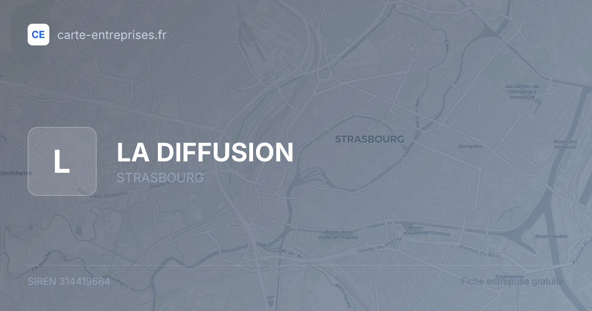 LA DIFFUSION — 314419664 — fiche entreprise