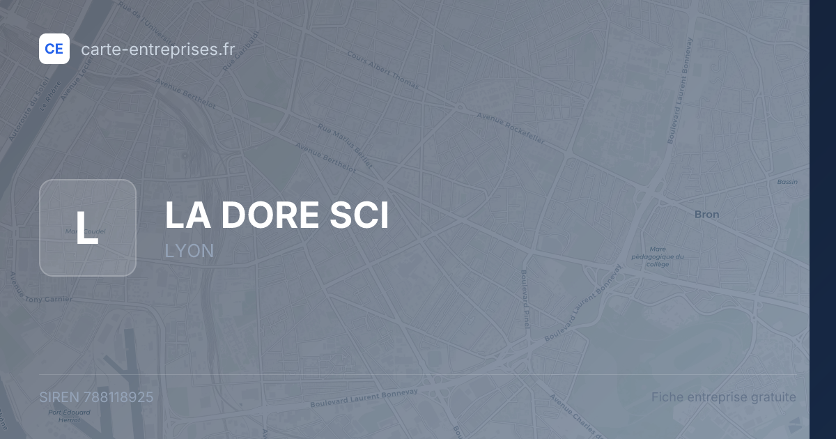 LA DORE SCI — 788118925 — fiche entreprise