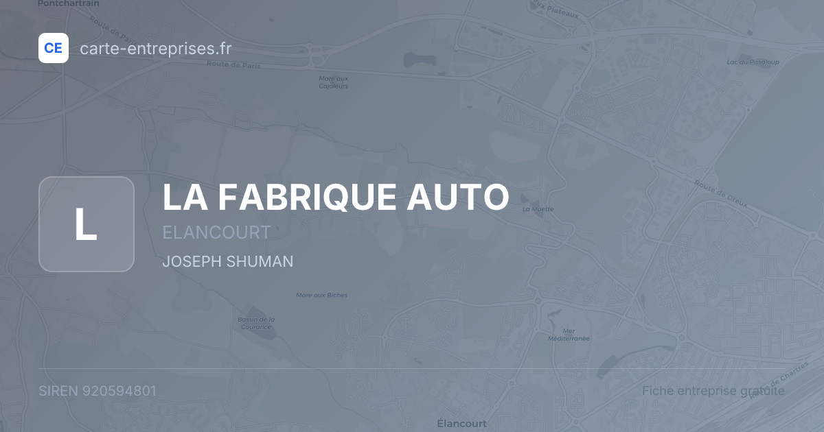LA FABRIQUE AUTO — 920594801 — fiche entreprise