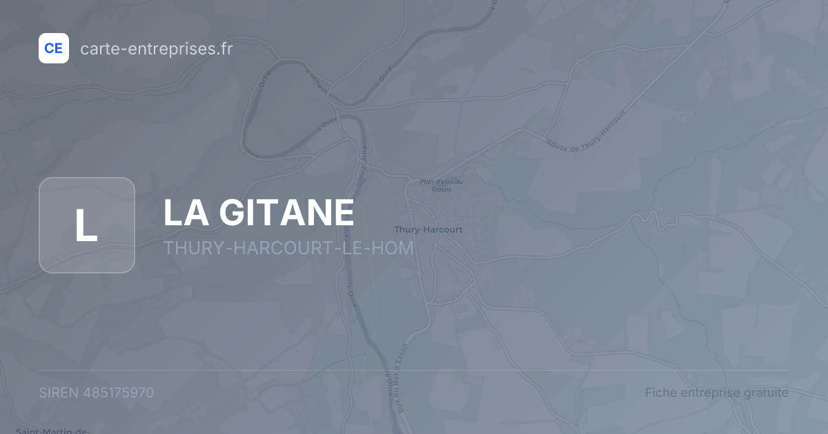 LA GITANE — 485175970 — fiche entreprise