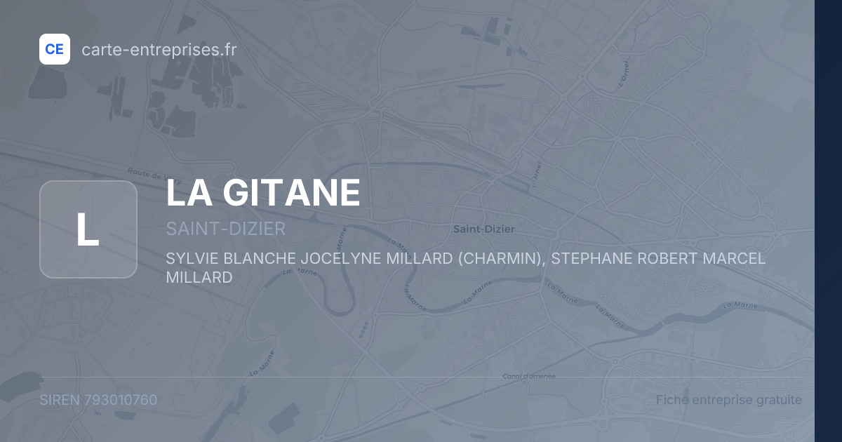 LA GITANE — 793010760 — fiche entreprise