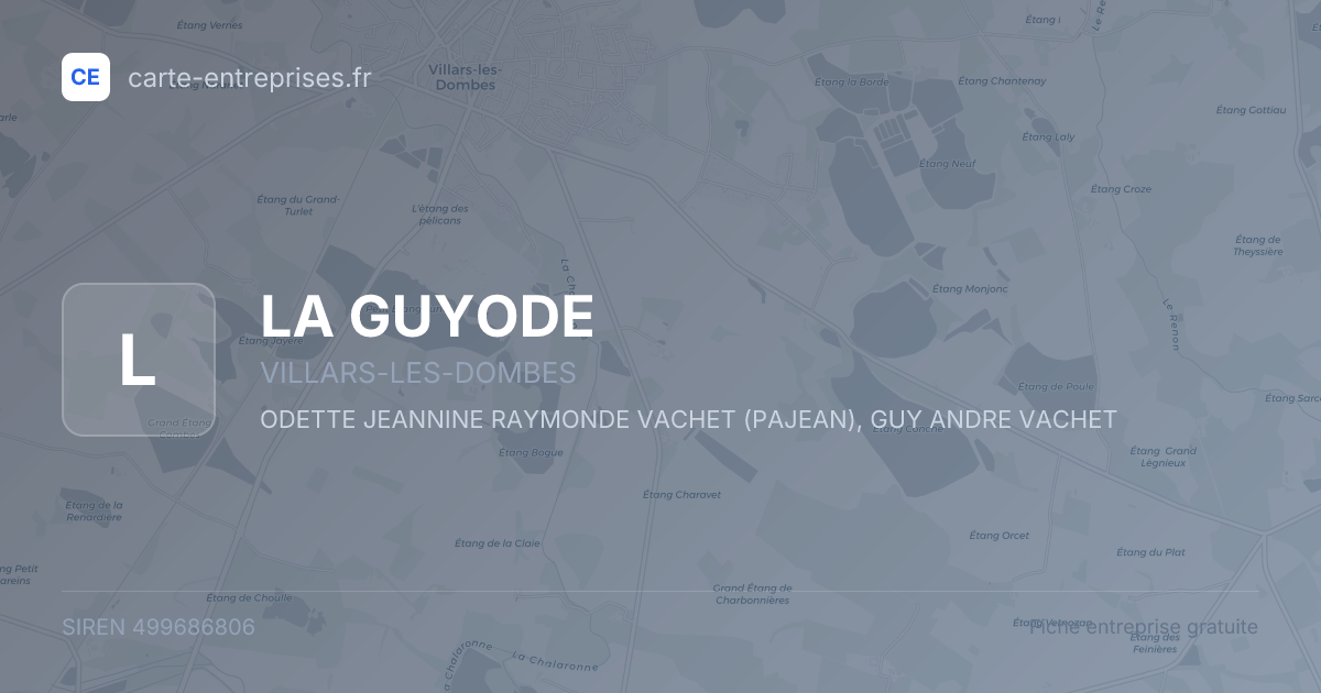 LA GUYODE — 499686806 — fiche entreprise